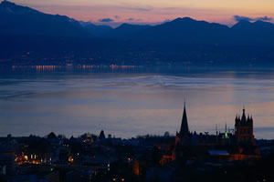 Lausanne by night