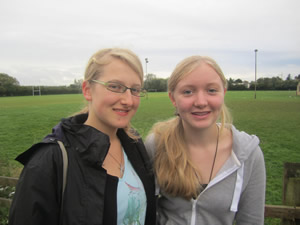 Ellie (right) with her German exchange partner Alina